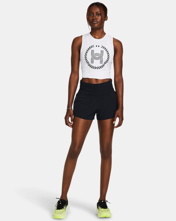 Women's UA Launch Shorts, Black, pdpMainDesktop image number 2